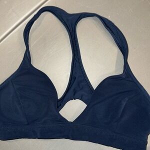 Lululemon‎ Navy Blue Light Support Yoga Pilates Workout Bra Top Size 4